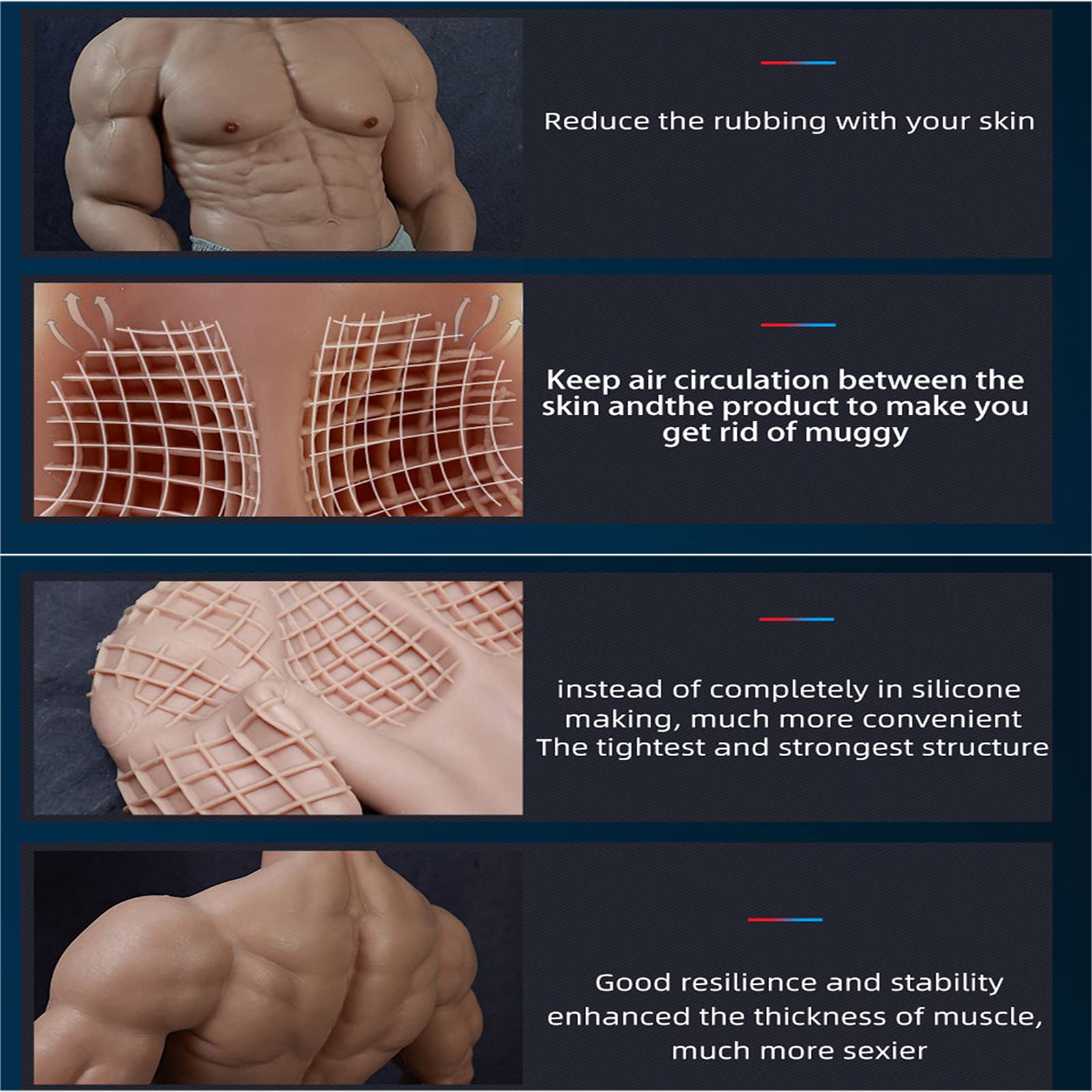 Amazon.com: SUNWEII Silicone Muscle Suit Strengthen Cosplay